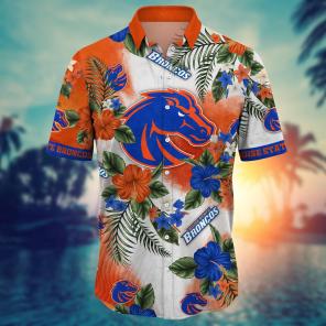 Boise State Broncos NCAA Flower Hawaii Shirt For Fans Ver 1