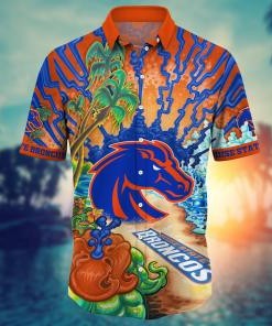 Boise State Broncos NCAA Flower Hawaii Shirt For Fans Ver 2