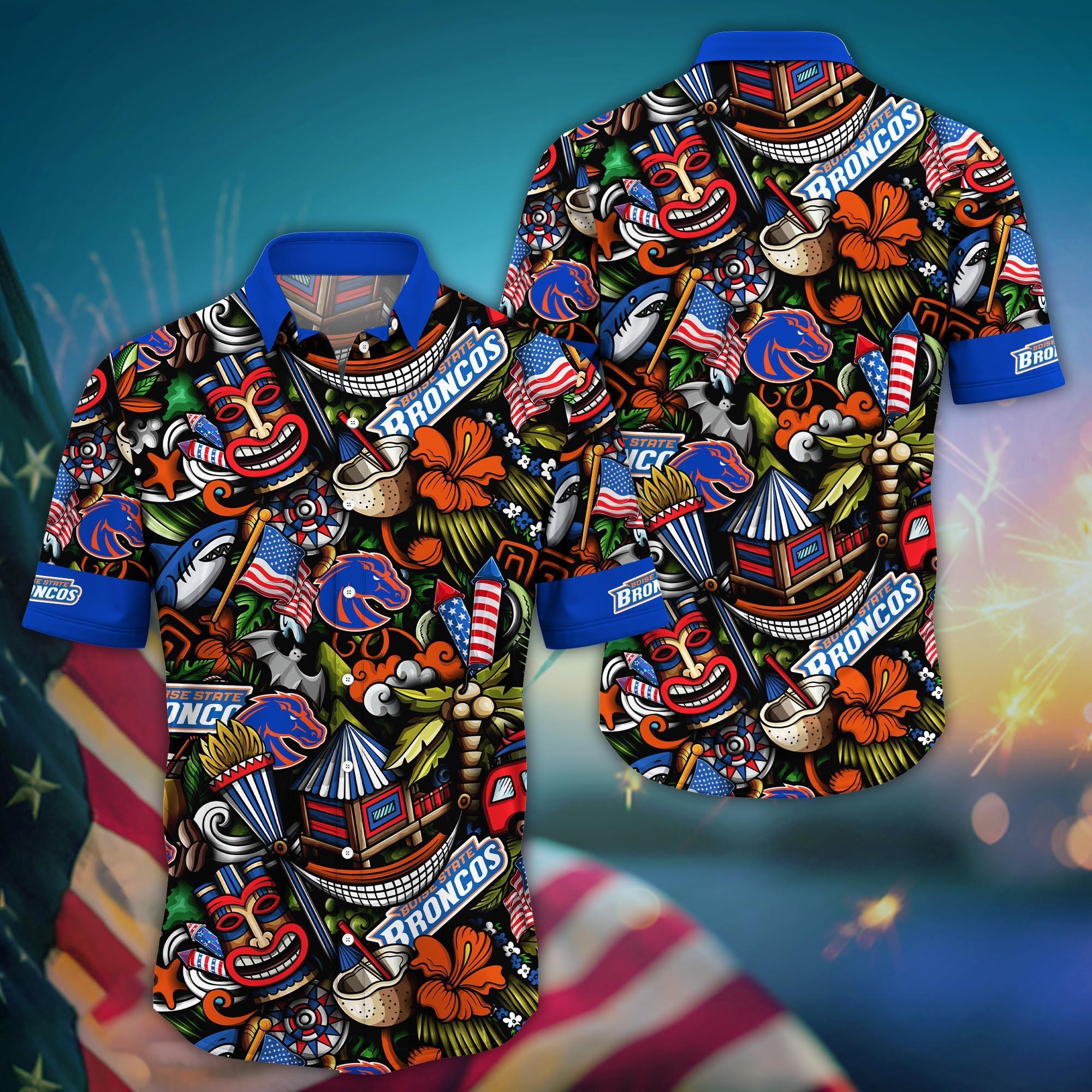 Boise State Broncos NCAA Flower Hawaii Shirt For Fans Ver 4