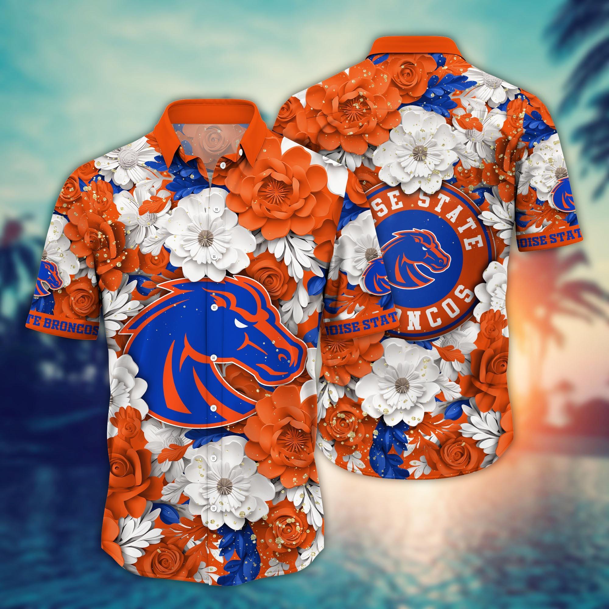 Boise State Broncos NCAA Flower Hawaii Shirt For Fans Ver 8