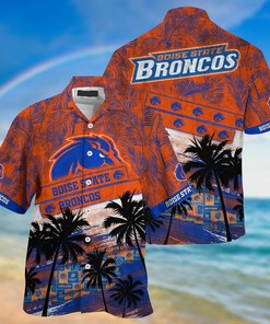 Boise State Broncos NCAA Palm Tree Pattern Hawaii Shirt For Sports Fans