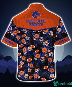 Boise State Broncos Summer Hawaiian Shirt with Tropical Flower Pattern