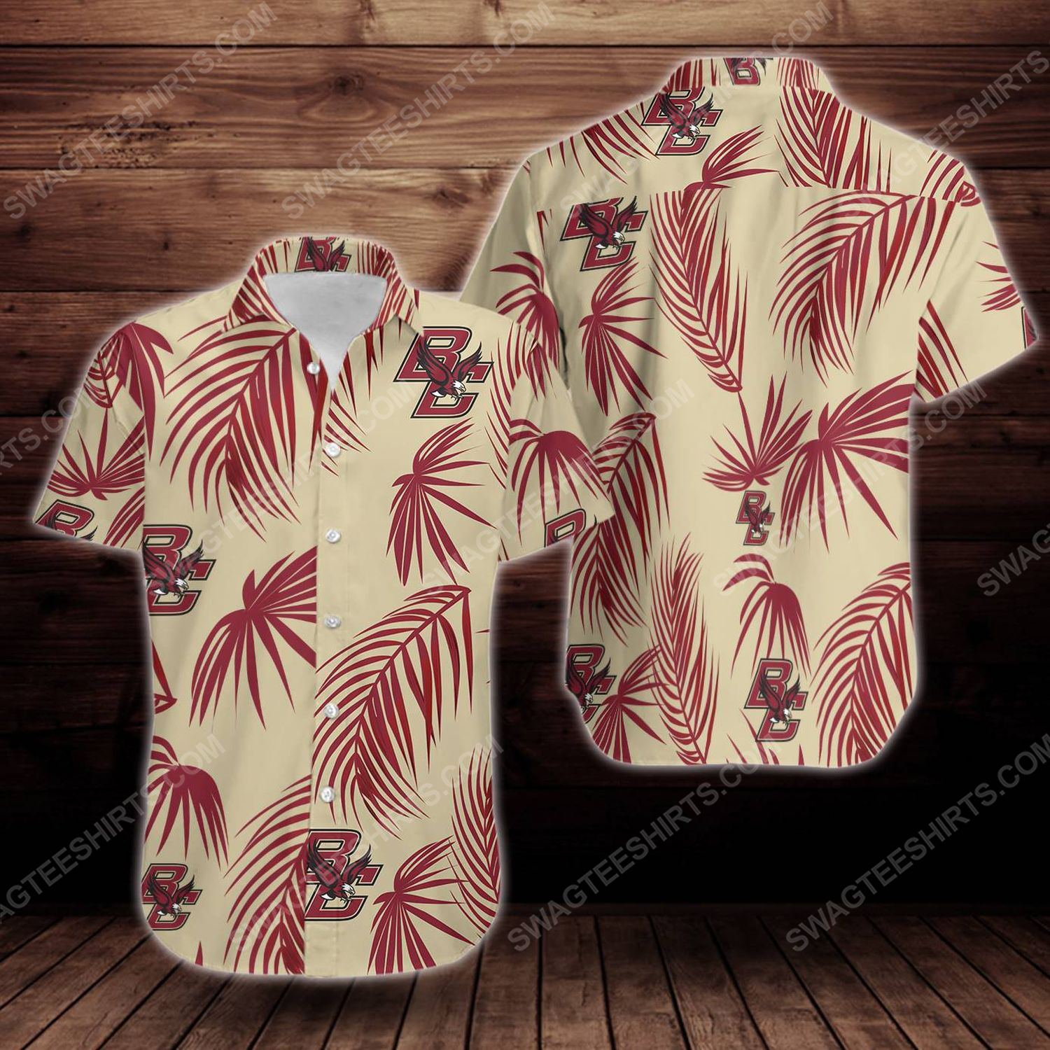 Boston College Eagles Hawaiian Shirt & Shorts - Stress Blessed Obsessed for Fans