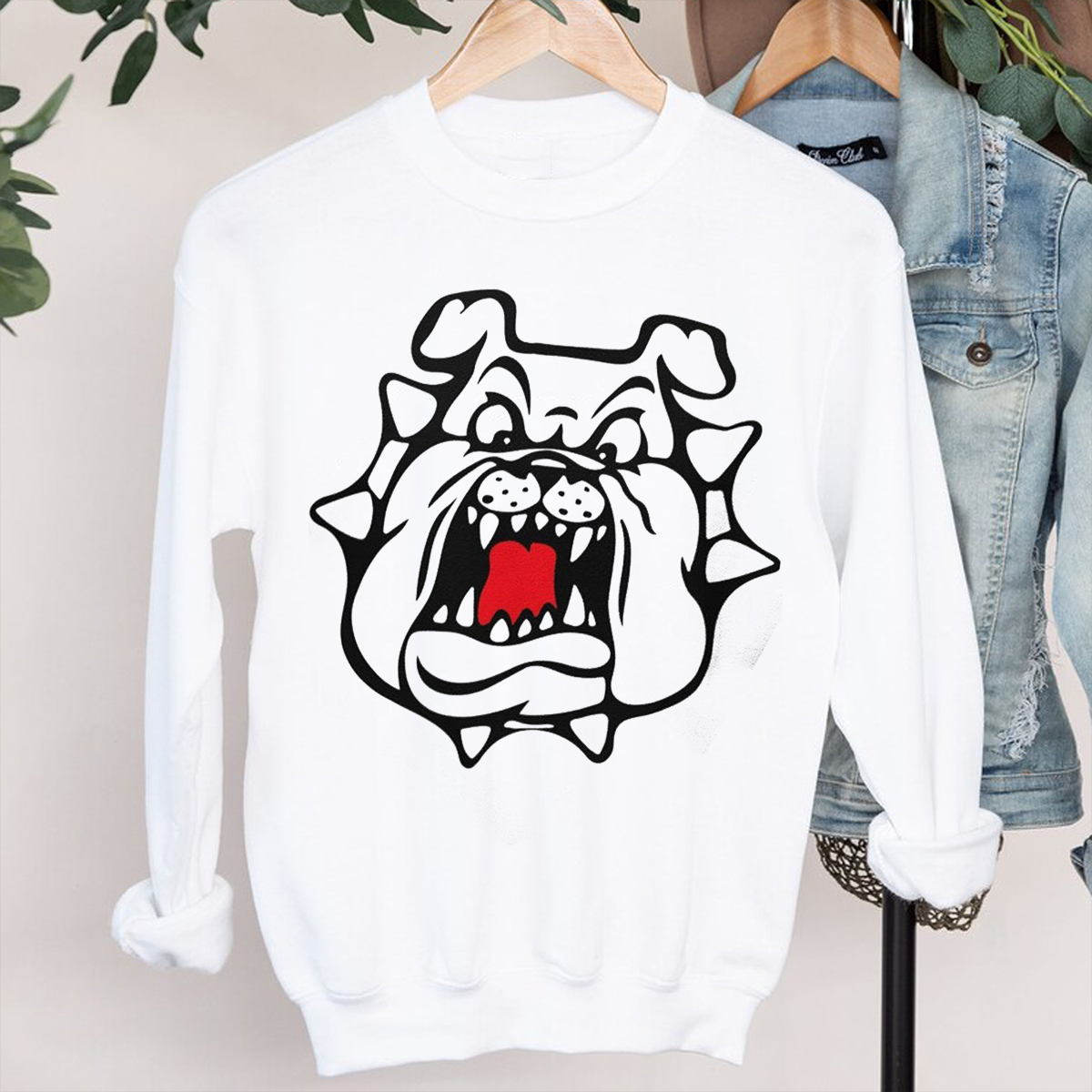 Bulldog Unisex Crewneck Sweatshirt - Cozy Bulldogs Merch