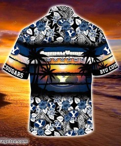 Byu Cougars Beach Hawaiian Shirt - Tropical Flower Pattern for Sports Fan
