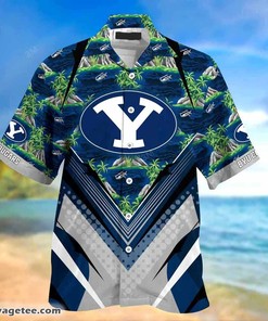 Byu Cougars Beach Hawaiian Shirt with Hibiscus Pattern for Sports Fans