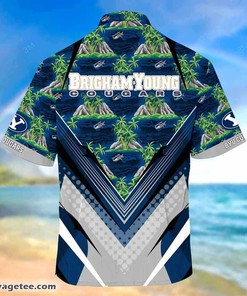Byu Cougars Beach Hawaiian Shirt with Hibiscus Pattern for Sports Fans