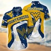 Celebrate Summer with West Virginia Mountaineers Coconut Trees Hawaiian Shirt 