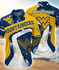 Celebrate Summer with West Virginia Mountaineers Coconut Trees Hawaiian Shirt 