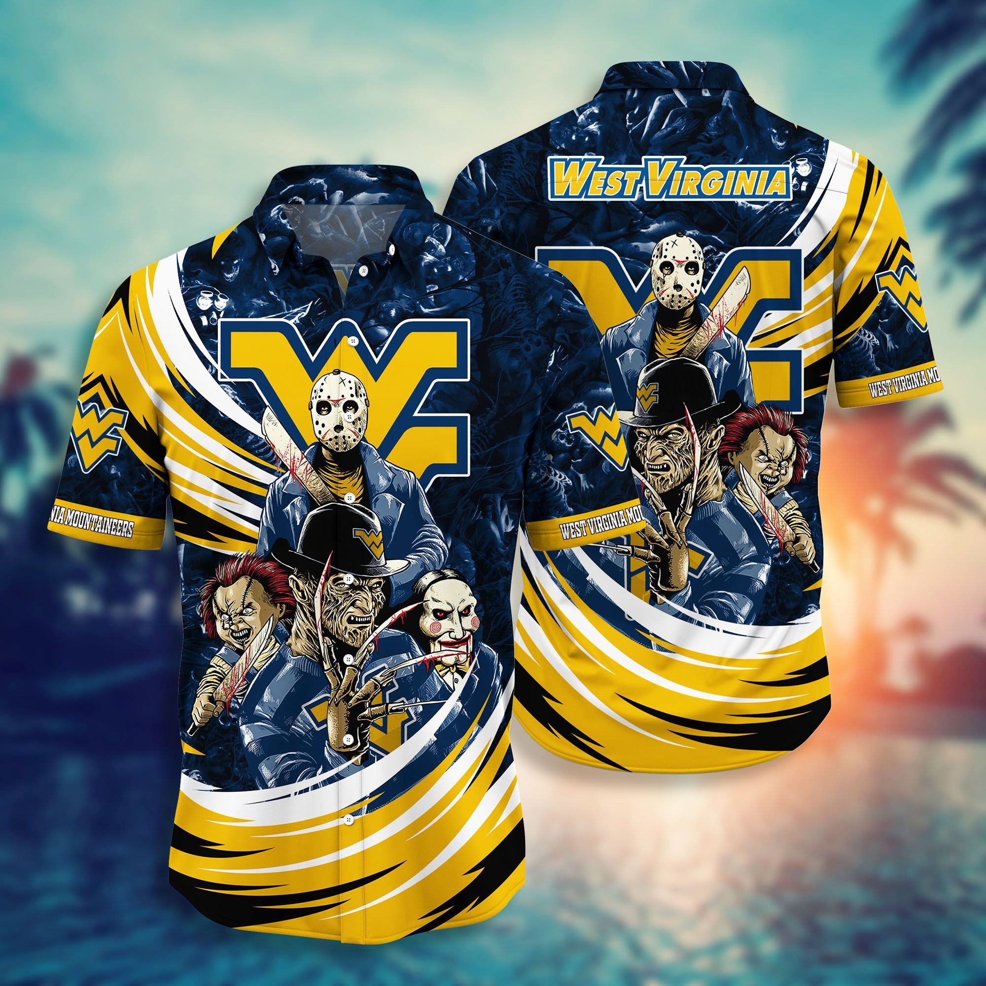 Celebrate Your Sporty Side with West Virginia Mountaineers Ncaa Hawaiian Shirt for Men and Women