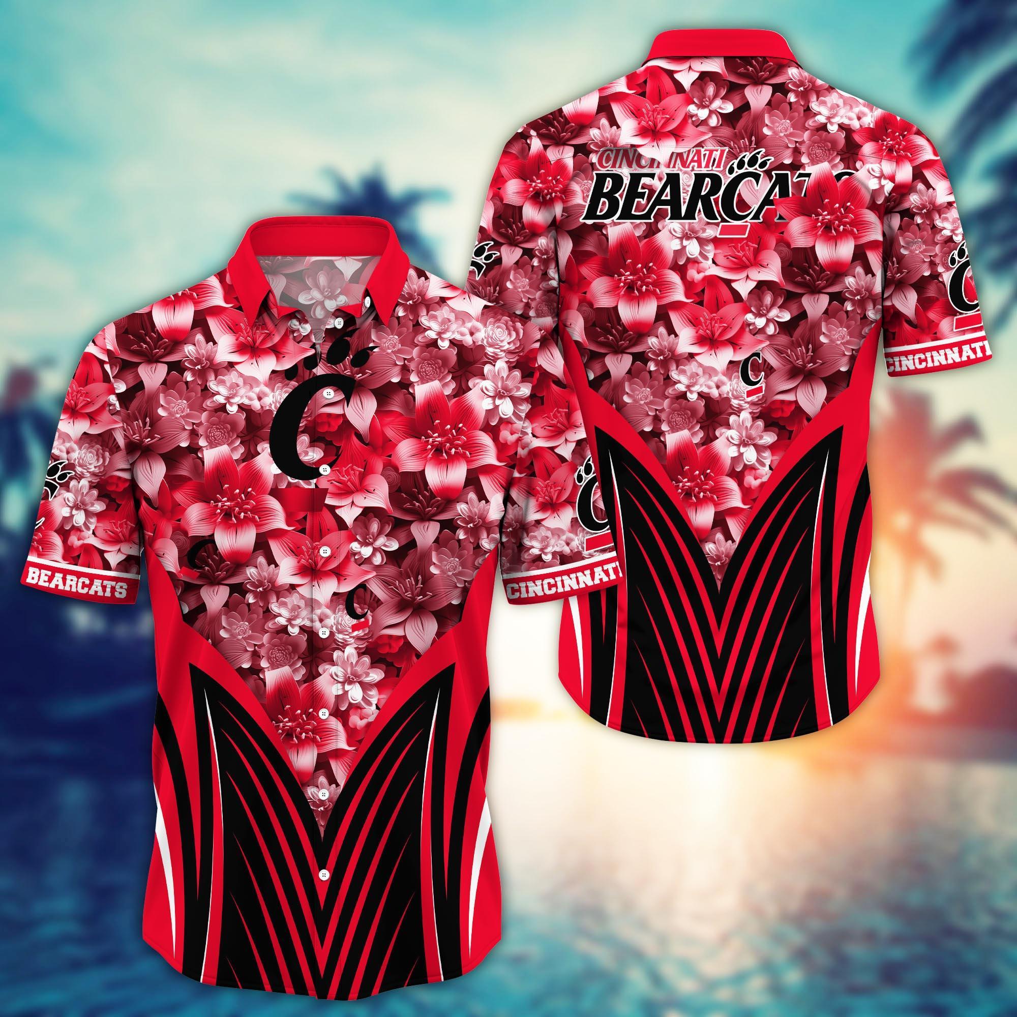 Cincinnati Bearcats NCAA Hawaiian Shirt, Aloha Shirt Ver 1