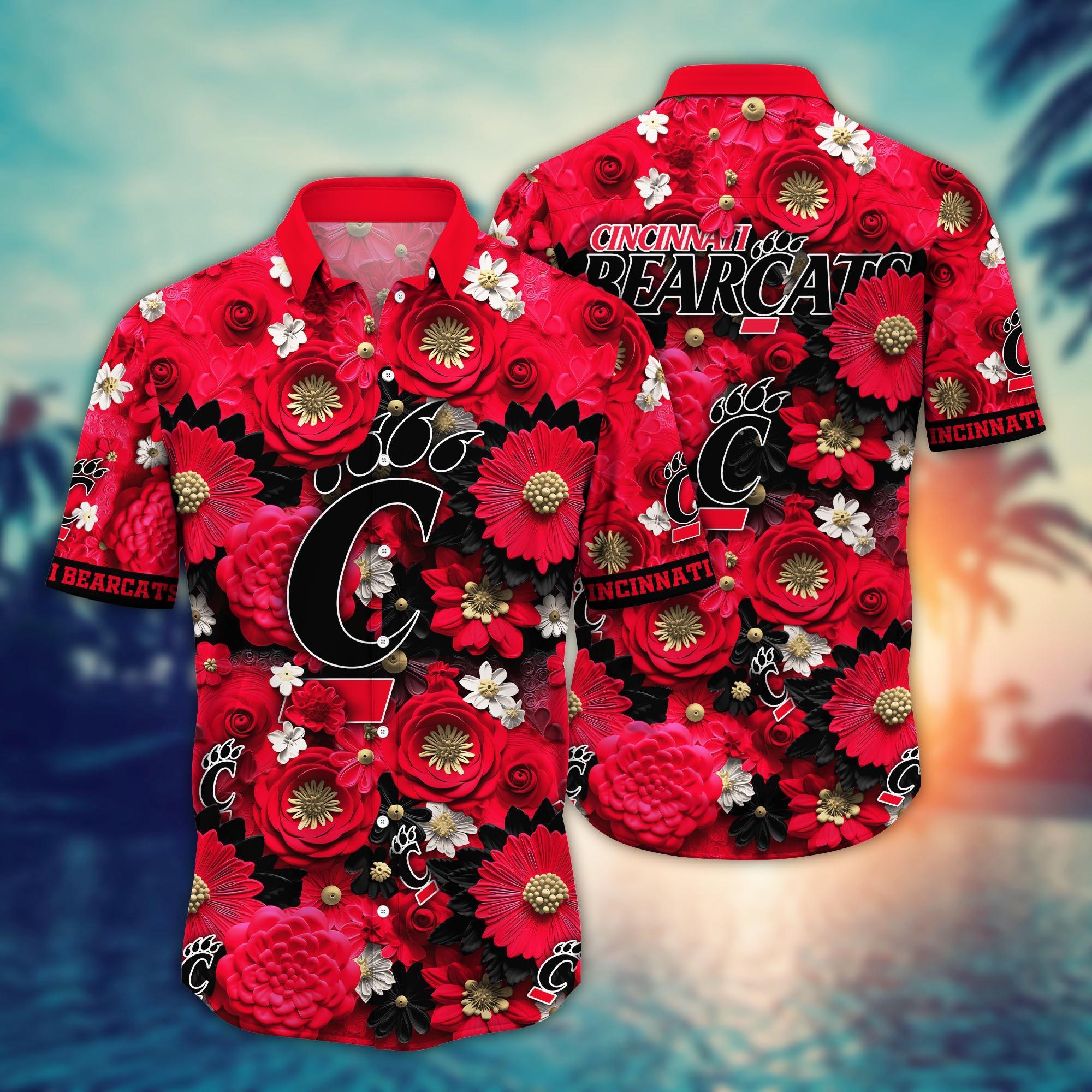 Cincinnati Bearcats NCAA Hawaiian Shirt for This Summer Customize Shirt Any Team