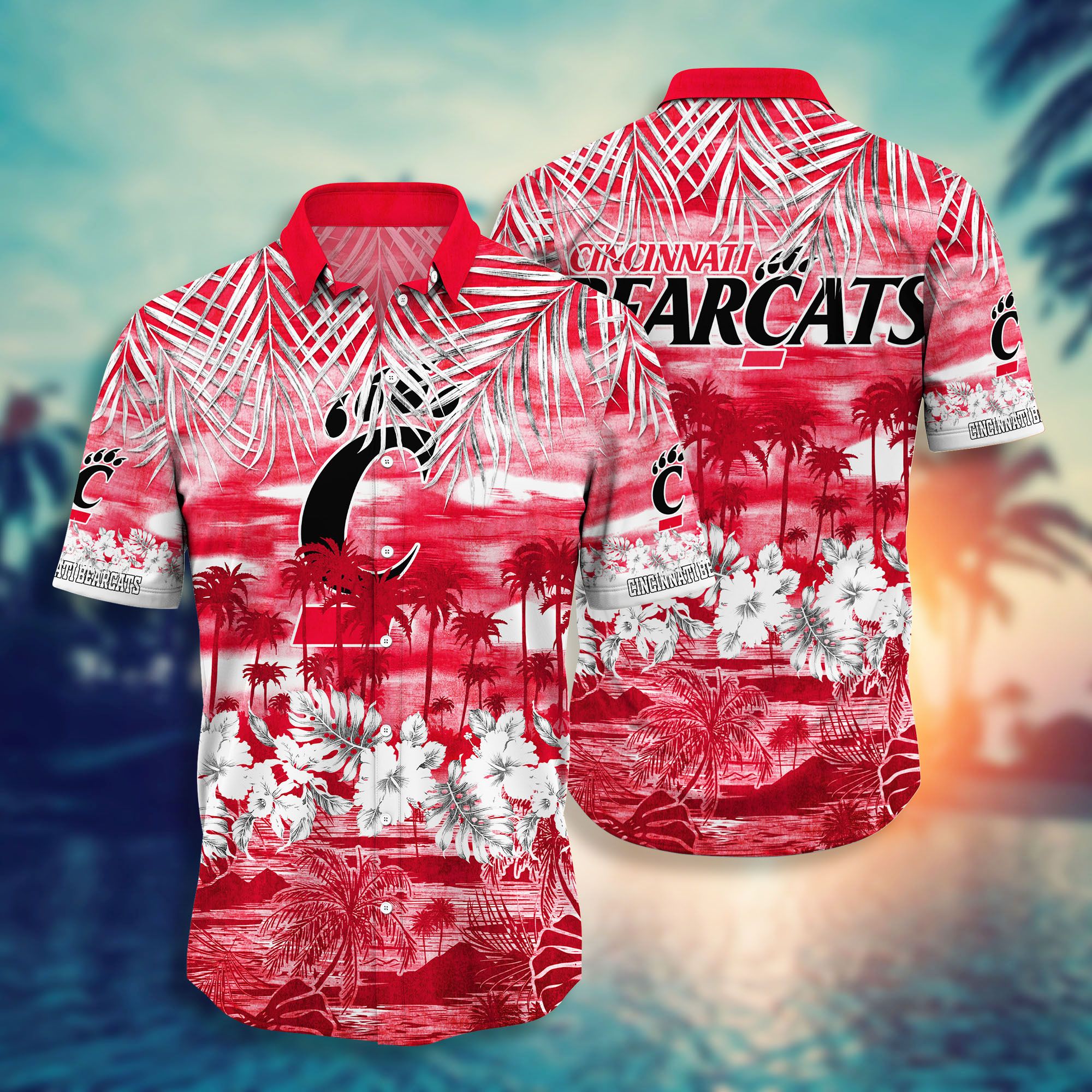 Cincinnati Bearcats Stylish Button Down Hawaiian Shirt