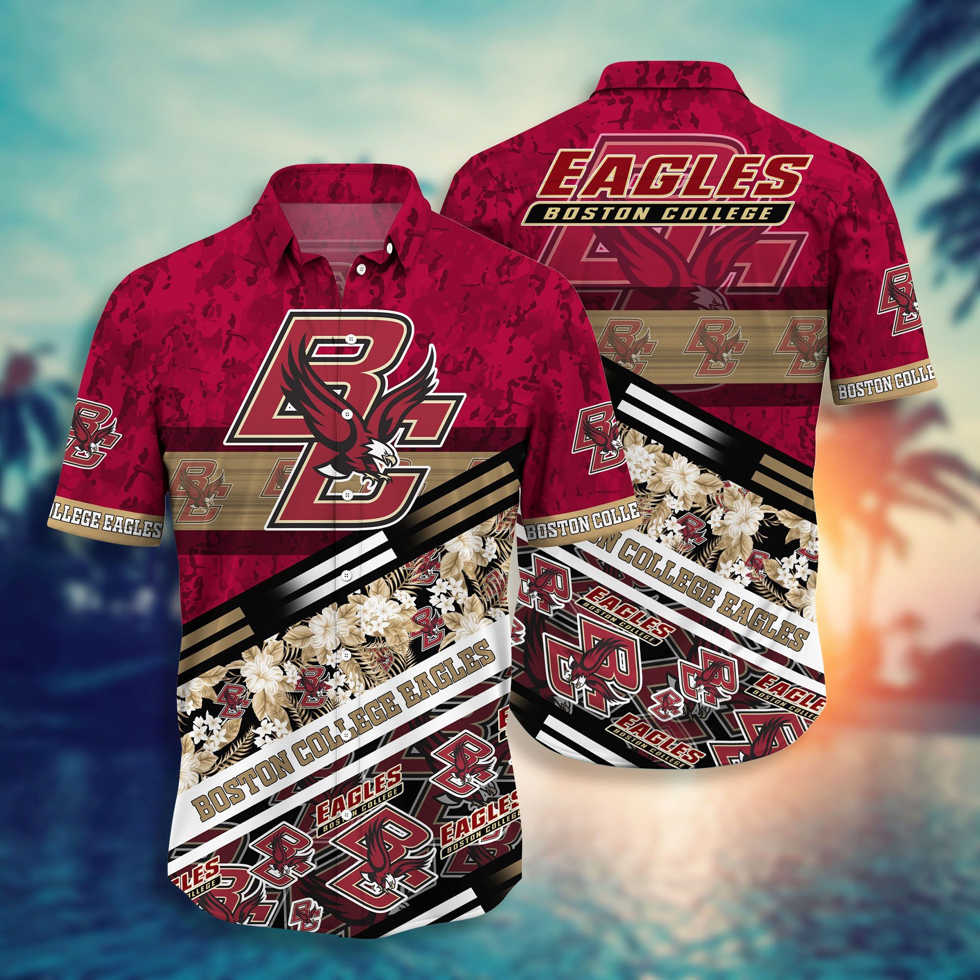 Classic Boston College Eagles Hawaiian Shirt for Fans