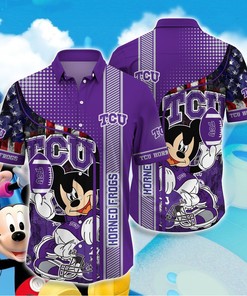 Classic Look for Tcu Horned Frogs Fans: Hawaiian Shirt in Team Colors