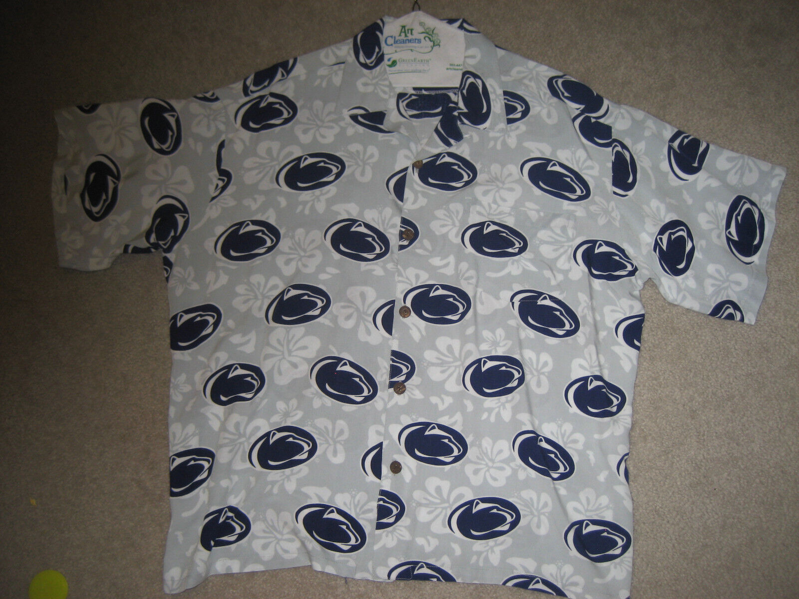 Classic Penn State Nittany Lions Hawaiian Shirt 'Nittany Lion Logo', Size Small