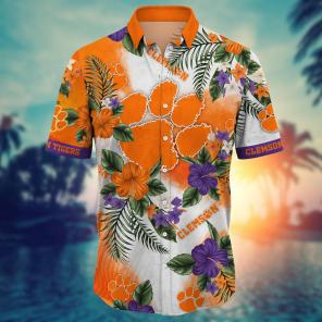 Clemson Tigers NCAA Flower Hawaii Shirt For Fans Ver 1