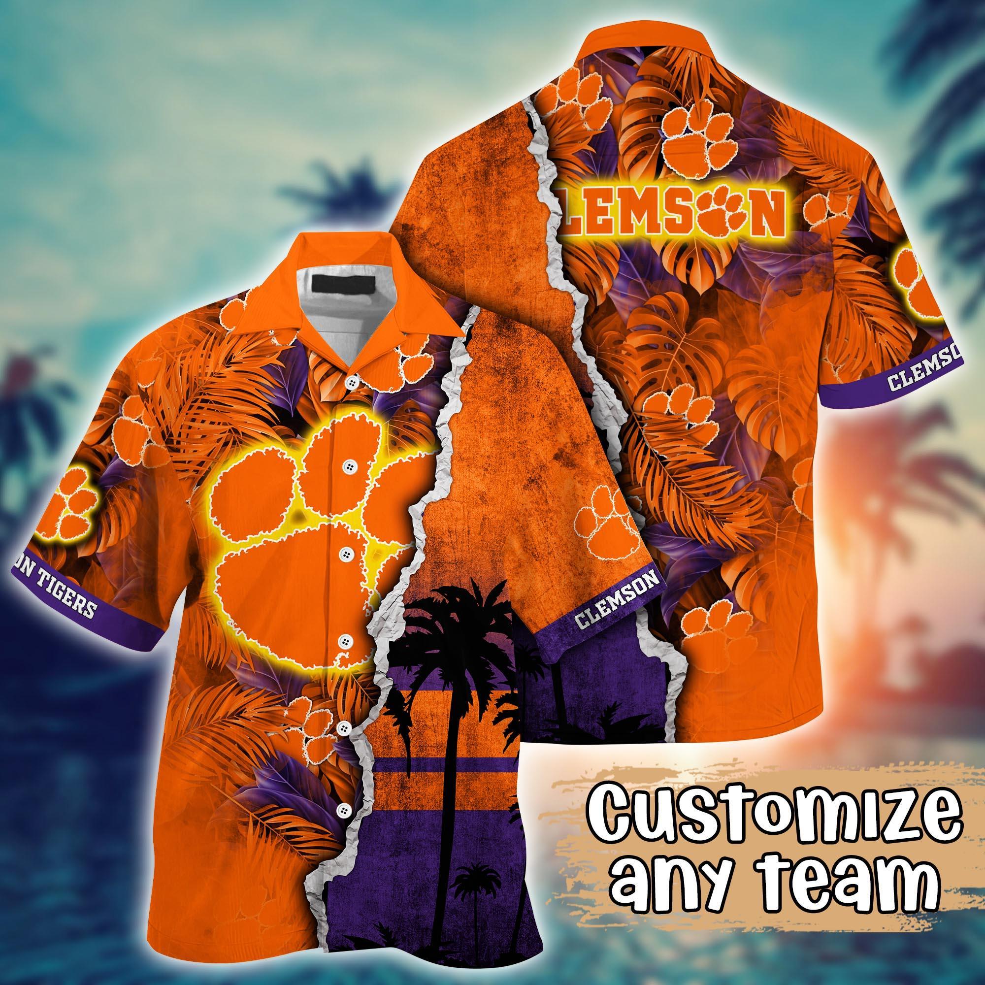 Clemson Tigers NCAA Flower Hawaii Shirt For Fans Ver 14