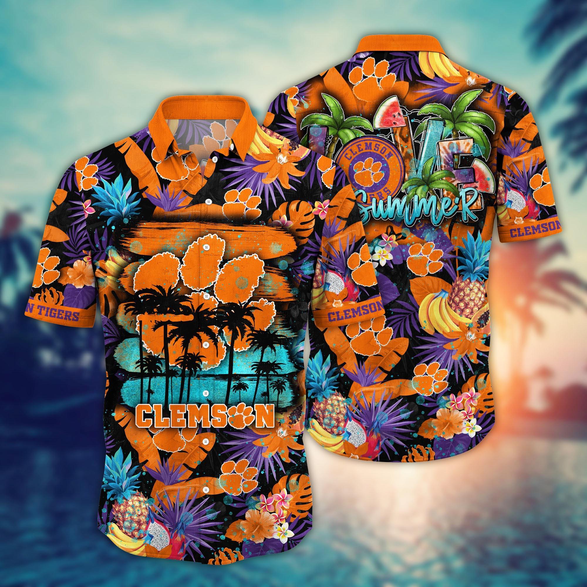 Clemson Tigers NCAA Flower Hawaii Shirt For Fans Ver 16