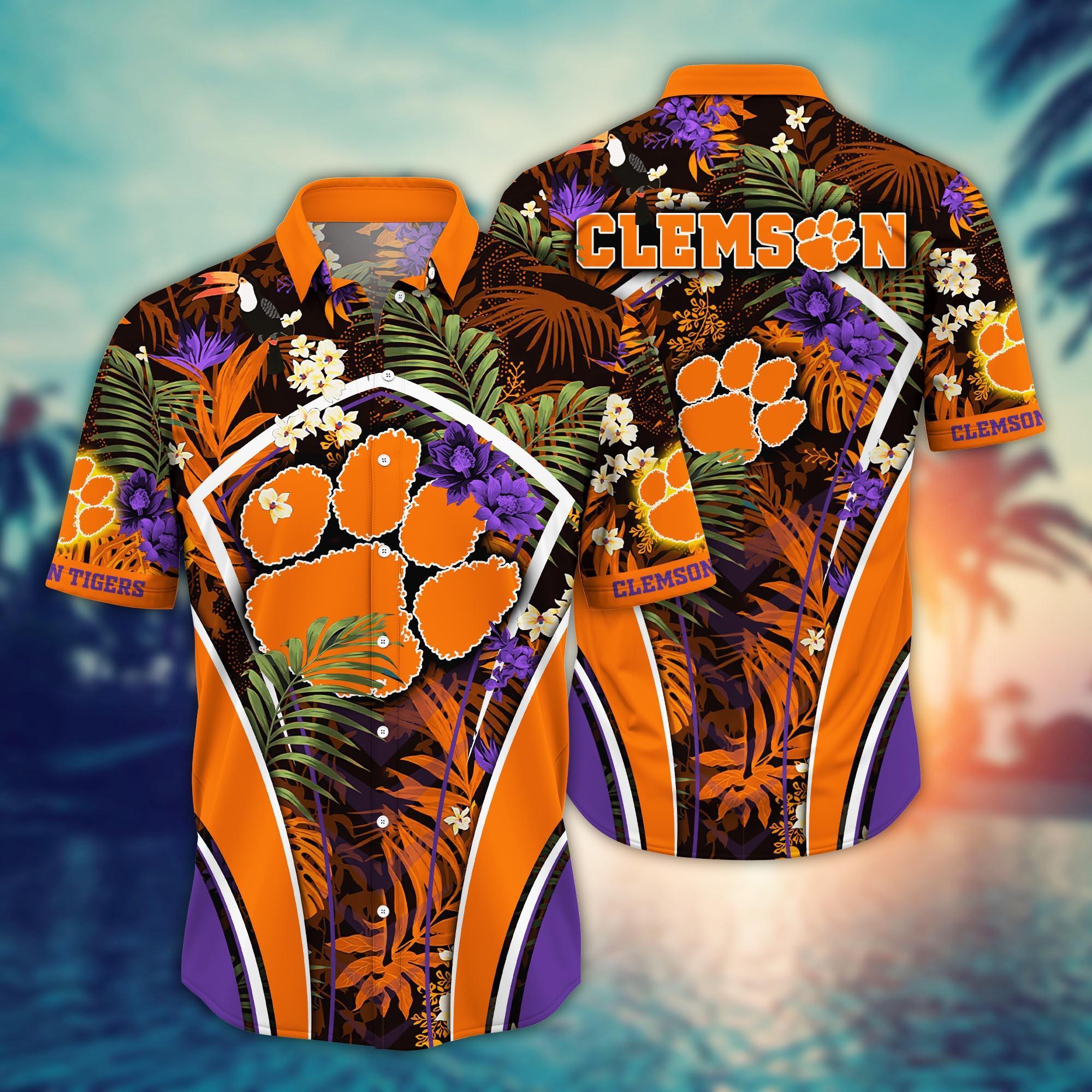 Clemson Tigers NCAA Flower Hawaii Shirt For Fans Ver 18