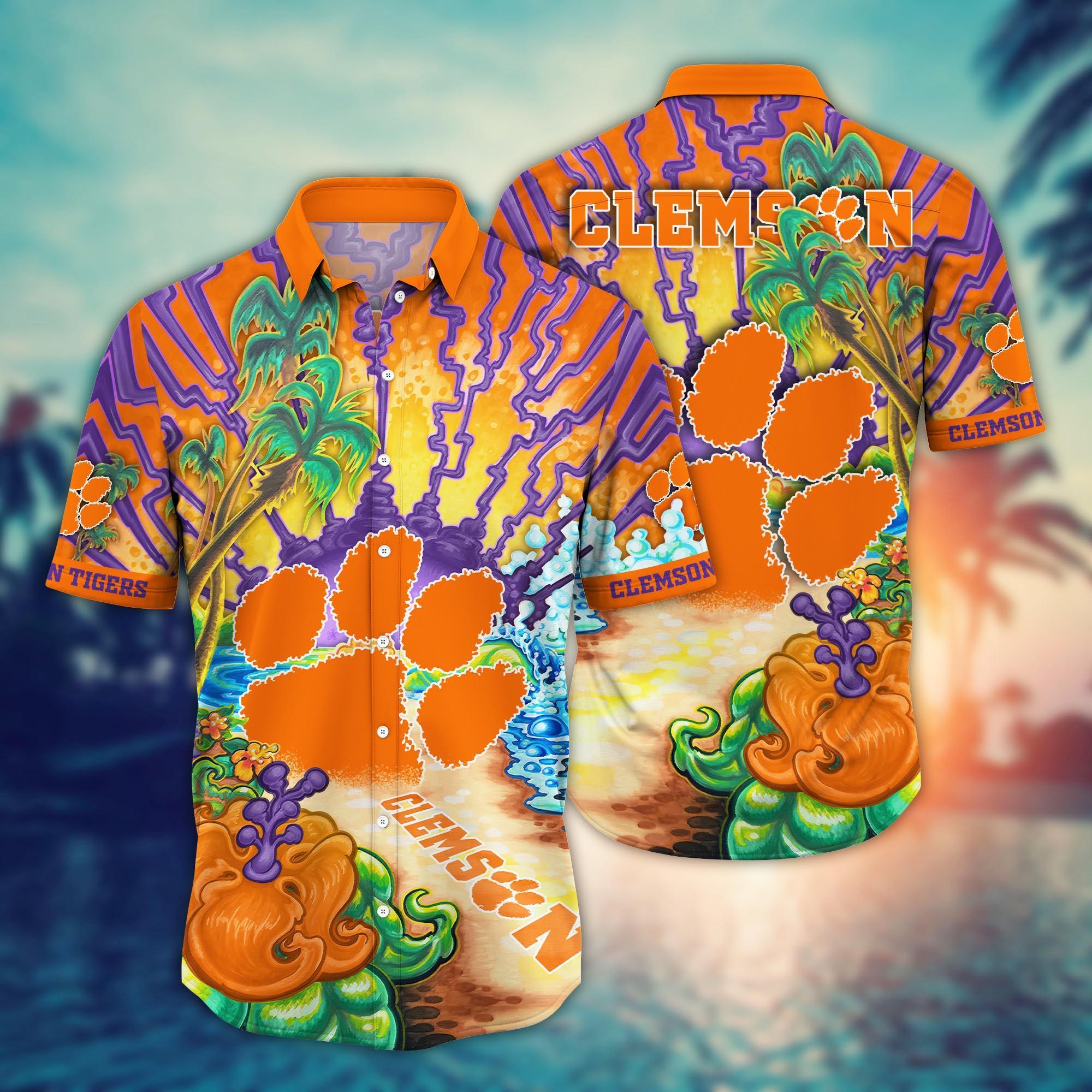 Clemson Tigers NCAA Flower Hawaii Shirt For Fans Ver 2