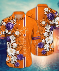 Clemson Tigers NCAA Flower Hawaii Shirt For Fans Ver 24