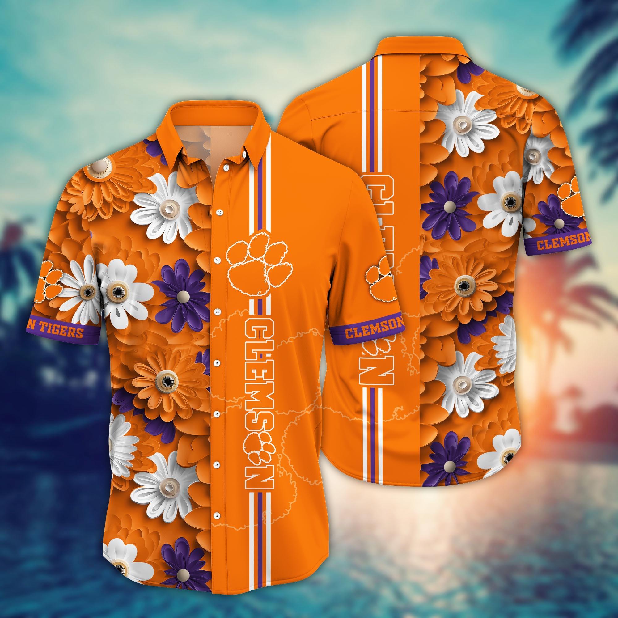 Clemson Tigers NCAA Flower Hawaii Shirt For Fans Ver 26