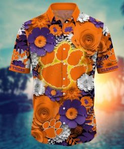 Clemson Tigers NCAA Flower Hawaii Shirt For Fans Ver 27