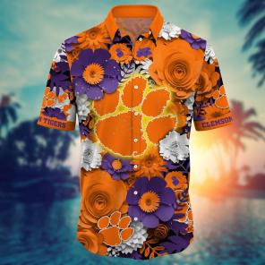 Clemson Tigers NCAA Flower Hawaii Shirt For Fans Ver 27