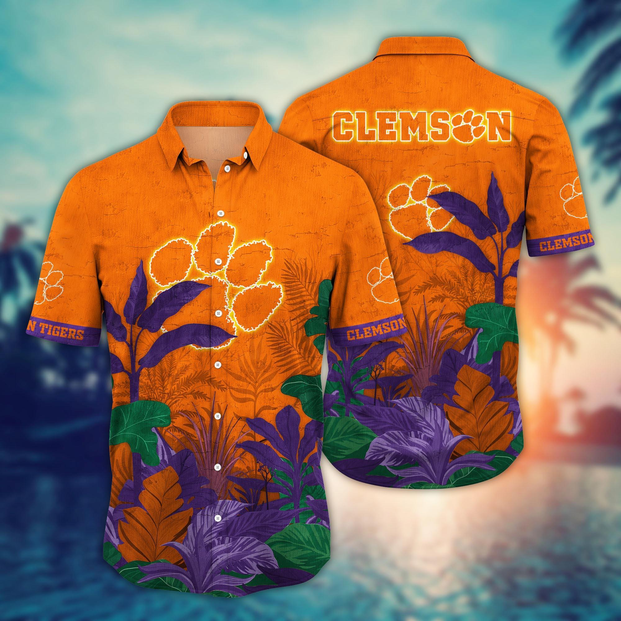Clemson Tigers NCAA Flower Hawaii Shirt For Fans Ver 28