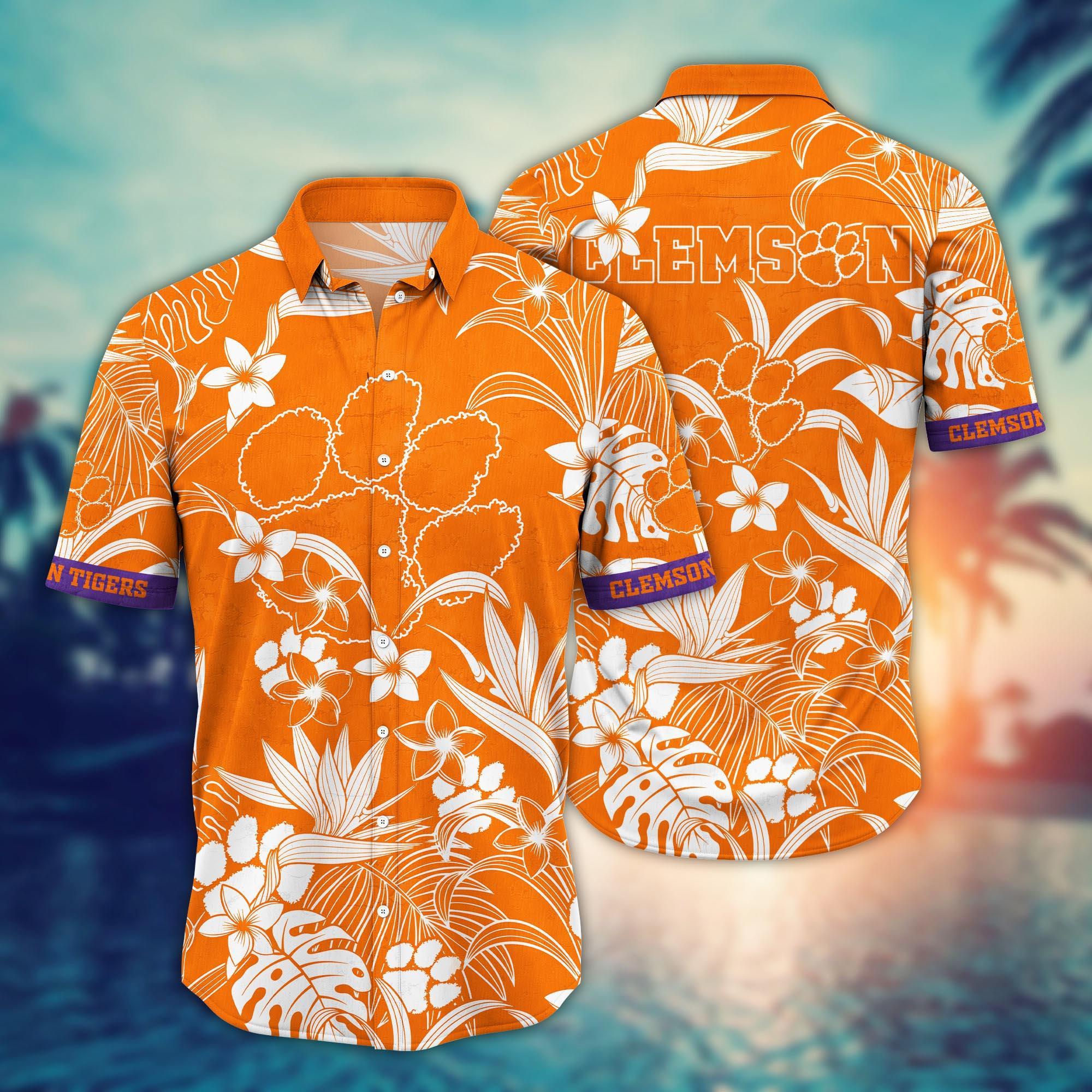 Clemson Tigers NCAA Flower Hawaii Shirt For Fans Ver 29