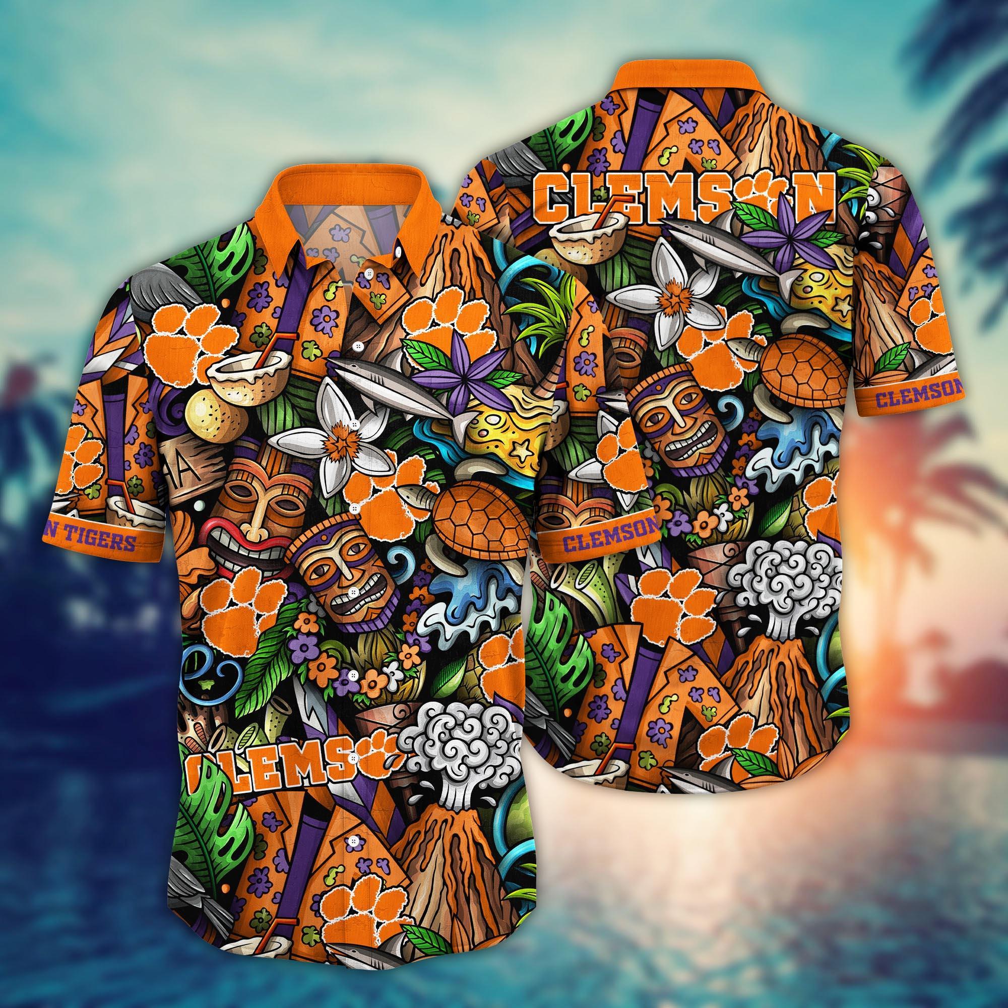 Clemson Tigers NCAA Flower Hawaii Shirt For Fans Ver 31