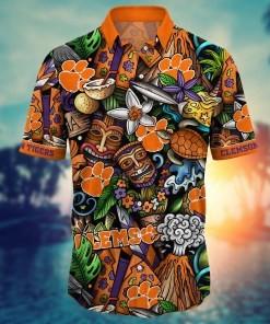 Clemson Tigers NCAA Flower Hawaii Shirt For Fans Ver 31
