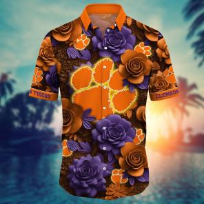 Clemson Tigers NCAA Flower Hawaii Shirt For Fans Ver 37