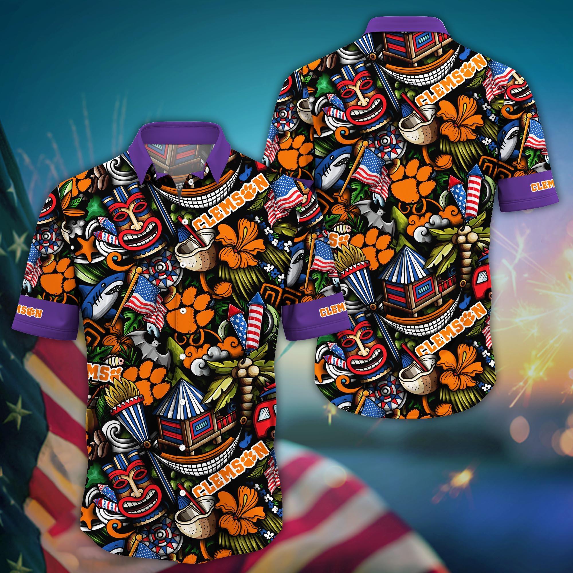 Clemson Tigers NCAA Flower Hawaii Shirt For Fans Ver 4