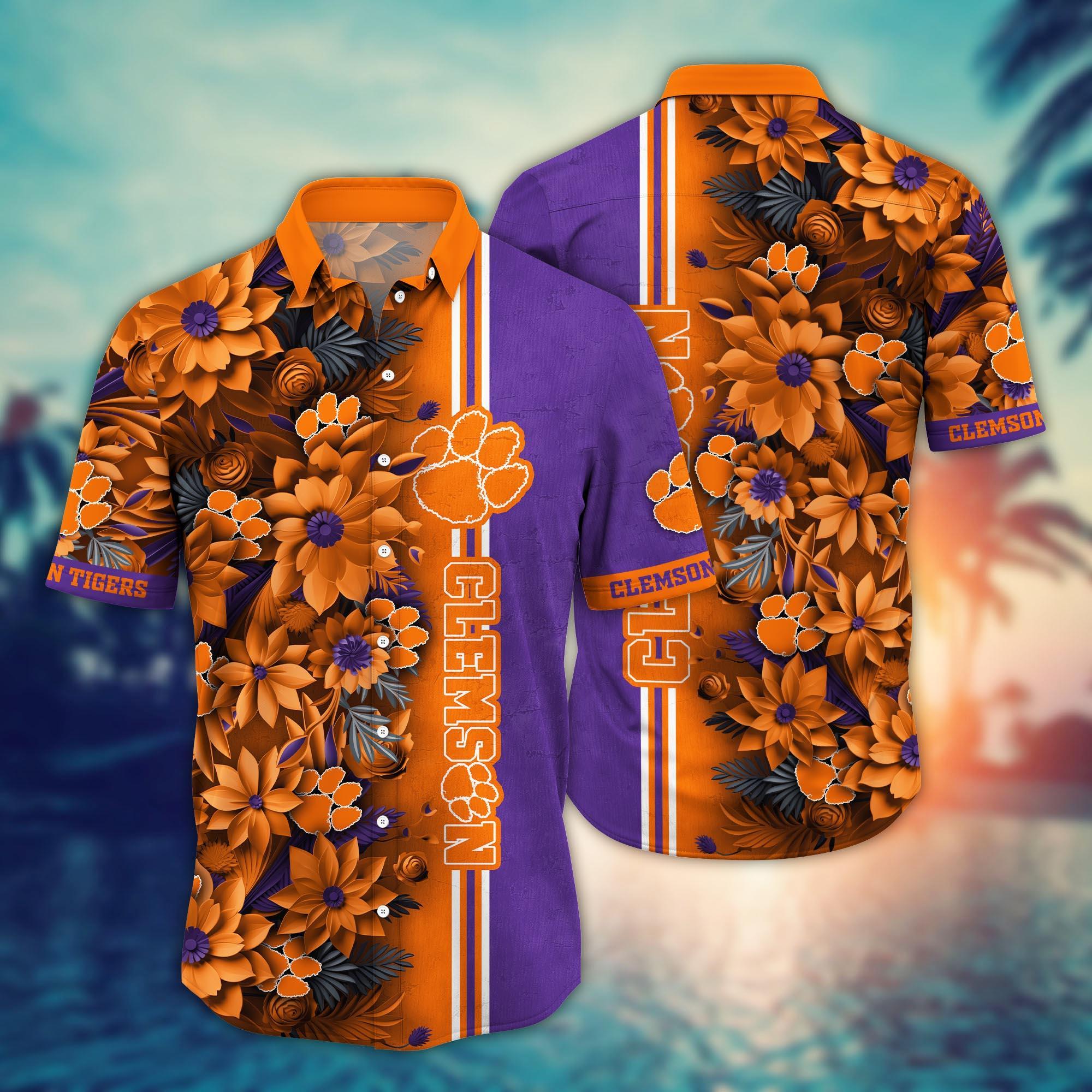 Clemson Tigers NCAA Flower Hawaii Shirt For Fans Ver 5