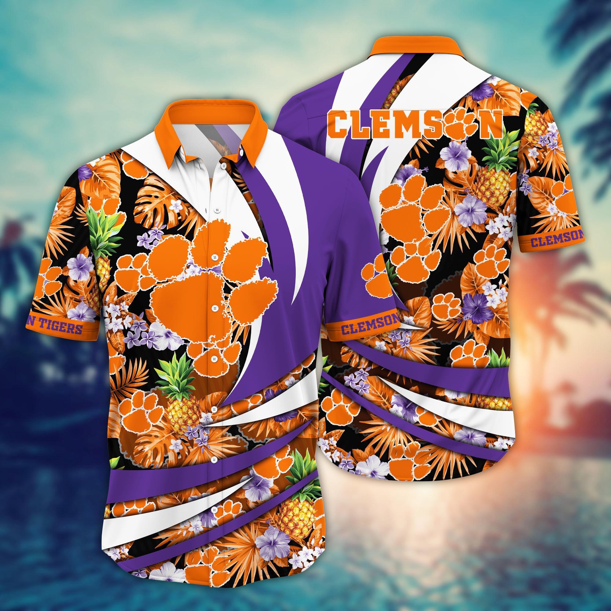 Clemson Tigers NCAA Flower Hawaii Shirt For Fans Ver 6