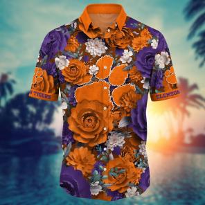 Clemson Tigers NCAA Flower Hawaii Shirt For Fans Ver 8