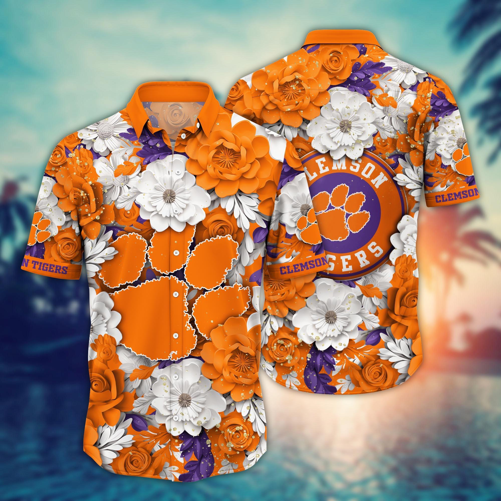 Clemson Tigers NCAA Flower Hawaii Shirt For Fans Ver 9
