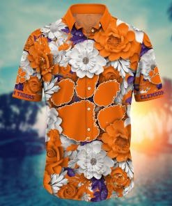 Clemson Tigers NCAA Flower Hawaii Shirt For Fans Ver 9
