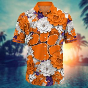 Clemson Tigers NCAA Flower Hawaii Shirt For Fans Ver 9