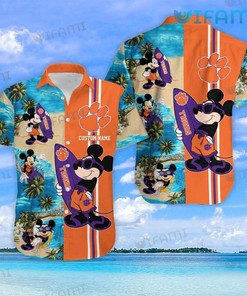 Clemson Tigers Retro Tropical Hawaiian Shirt - Ideal For Sports Enthusiasts 