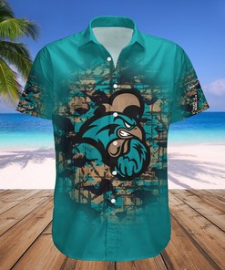 Coastal Carolina Chanticleers Hawaiian Shirt Set with Camouflage Vintage Look - Unique Gift