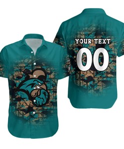 Coastal Carolina Chanticleers Hawaiian Shirt Set with Camouflage Vintage Look - Unique Gift
