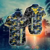 Coconut Print Short Sleeve West Virginia Mountaineers Hawaiian Shirt 