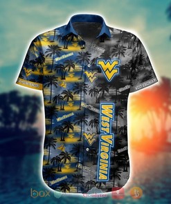 Coconut Print Short Sleeve West Virginia Mountaineers Hawaiian Shirt