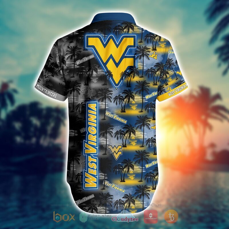 Coconut Print Short Sleeve West Virginia Mountaineers Hawaiian Shirt