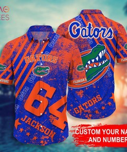 Colosseum Blue Florida Gators Hawaiian Shirt - Medium Size For Fans