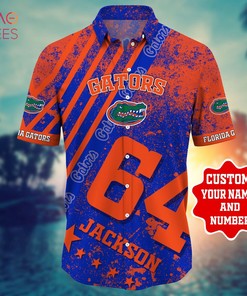 Colosseum Blue Florida Gators Hawaiian Shirt - Medium Size For Fans 