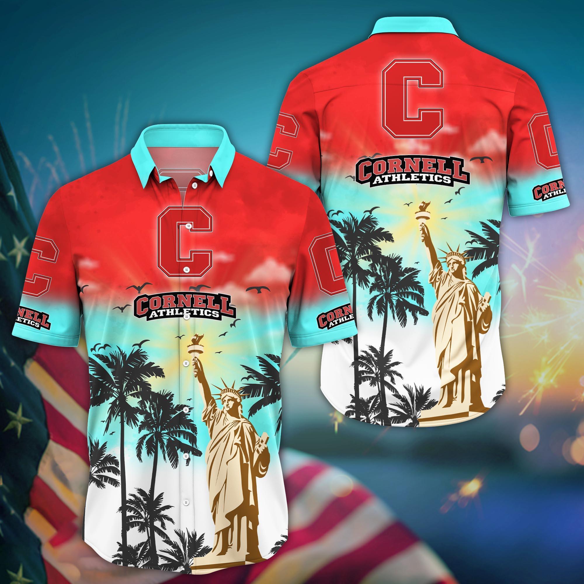 Cornell Big Red NCAA Flower Hawaii Shirt For Fans Ver 1